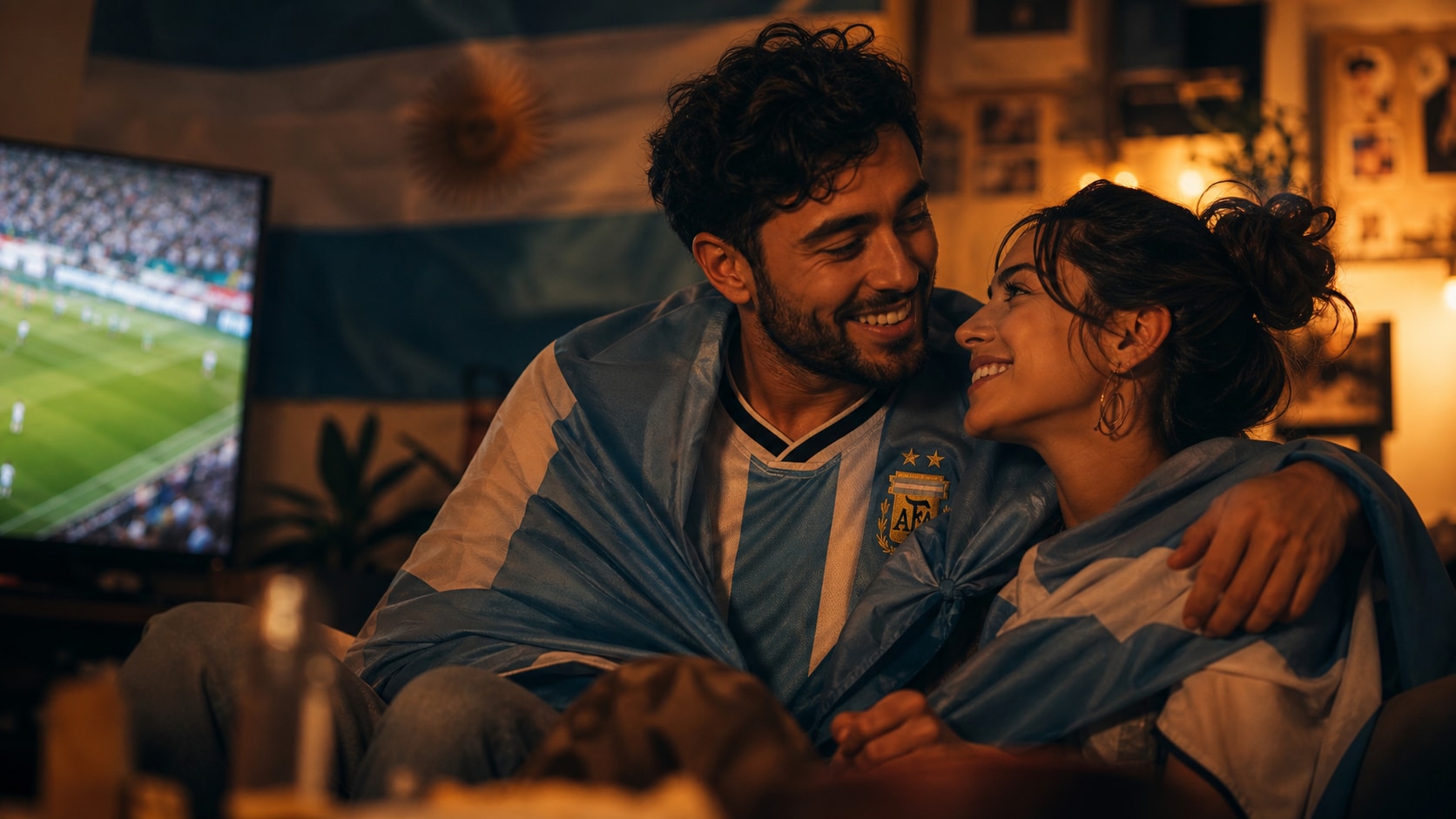 Craft romantic match-day aesthetic visuals
