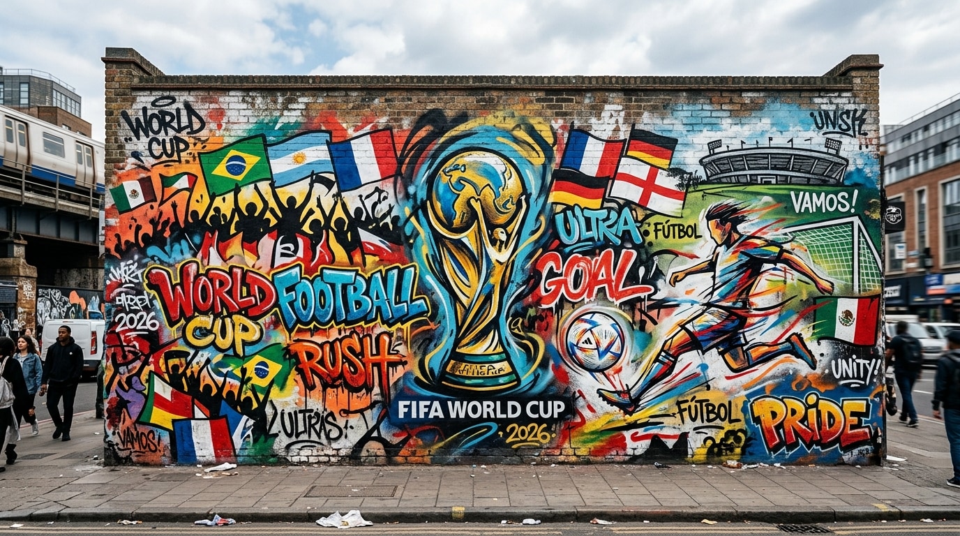 Generate dynamic world cup graffiti