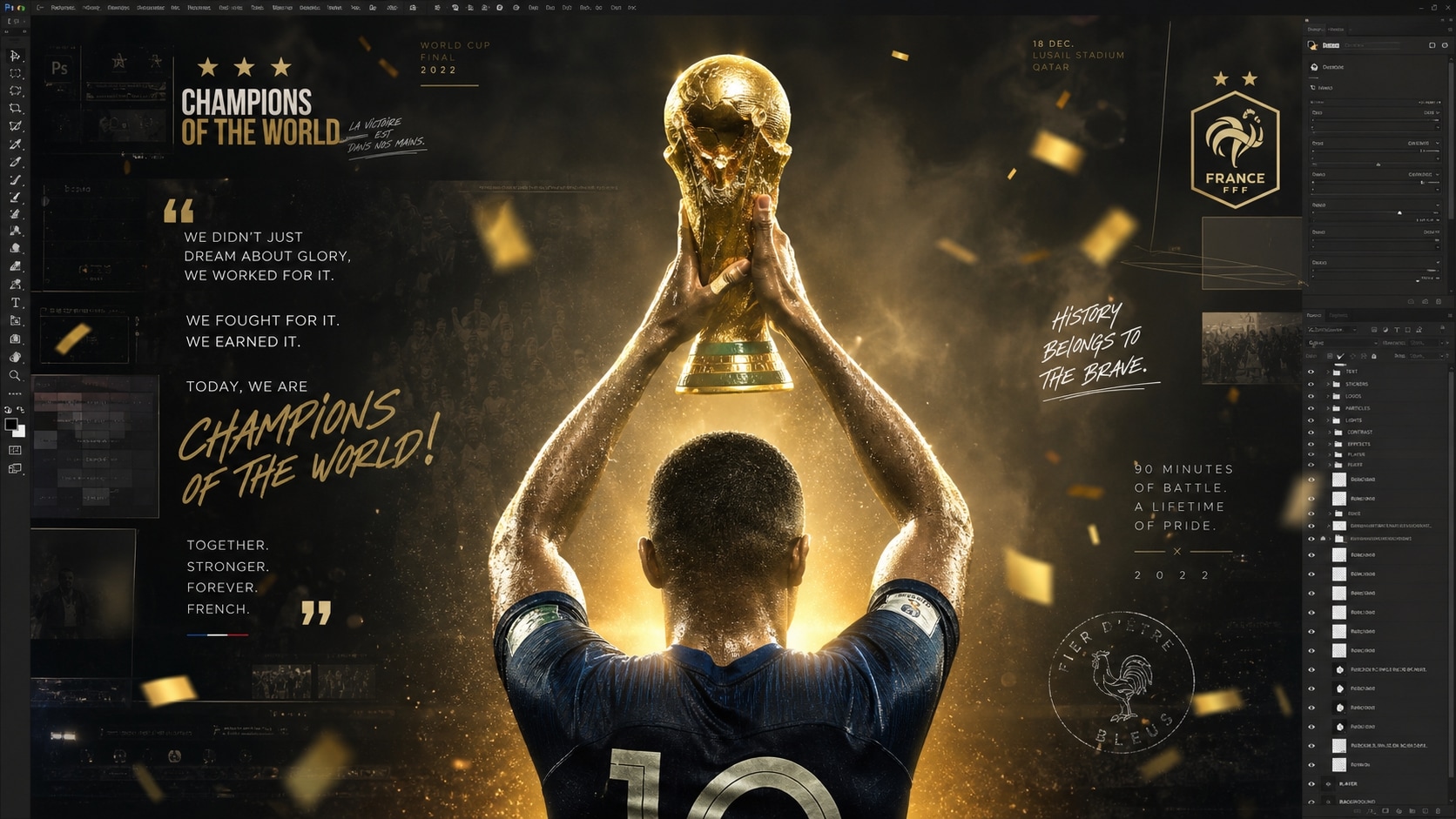 Design world cup finals poster portraits