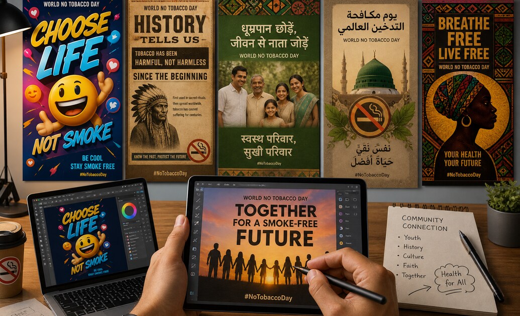 Personalize your anti-smoking message and poster drawings