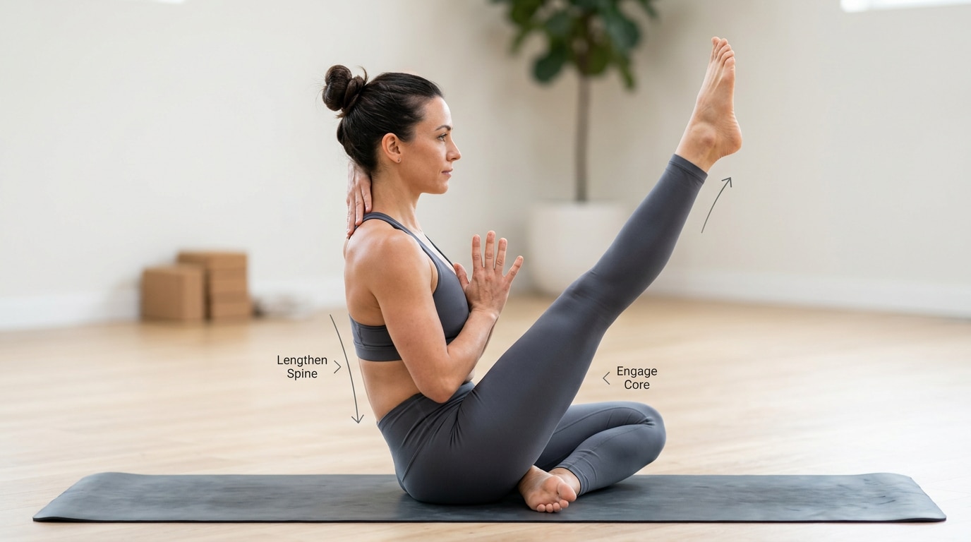 Visualize advanced yoga posture ai concepts