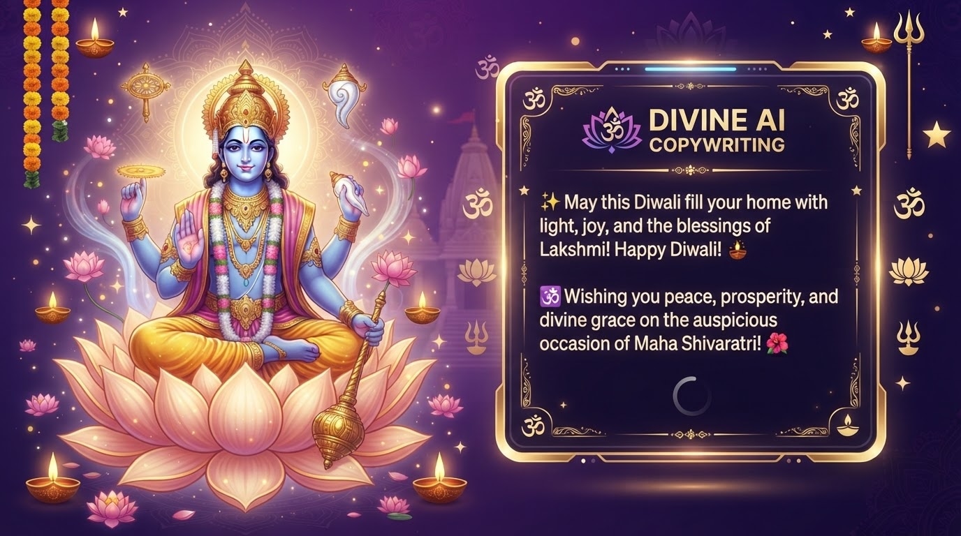 AI copywriting for happy yogini ekadashi greetings