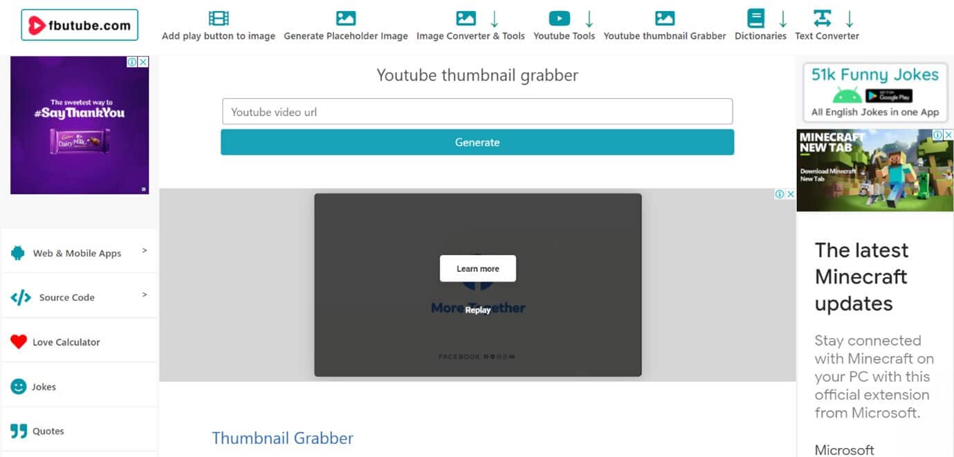 YouTube Thumbnail Grabber (grappin de vignettes)