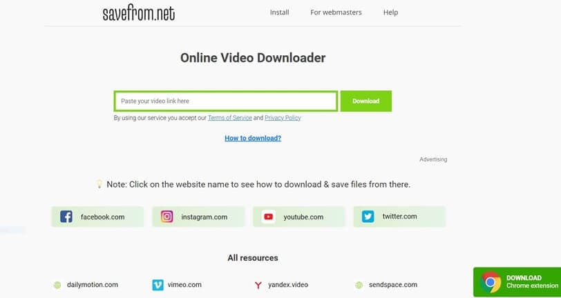 savefrom-url-video-downloader
