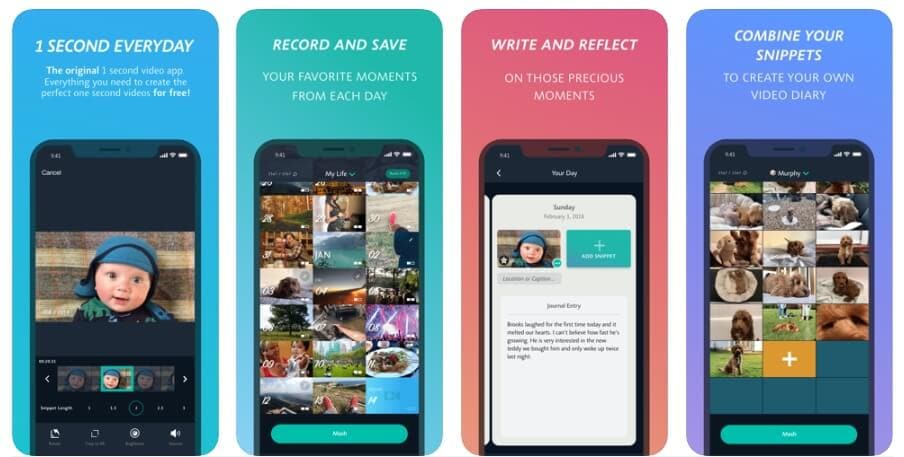 App iPhone di Tendenza nel 2019 - 1 Second Everyday: Video Diary