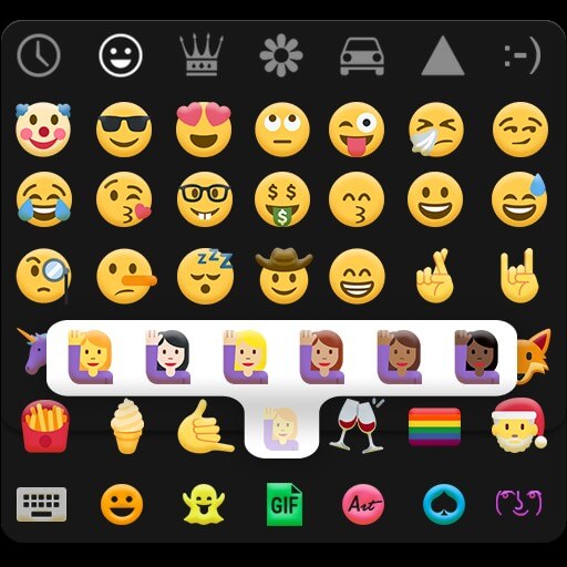 emoji keyboard zum erhalt von emojis