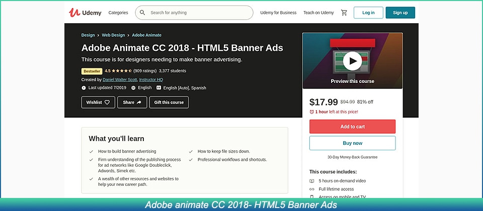 adobe animate cc 2018 html5 banner ads