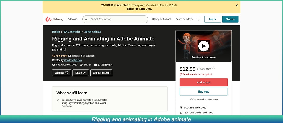 rigging y animación Adobe Animate