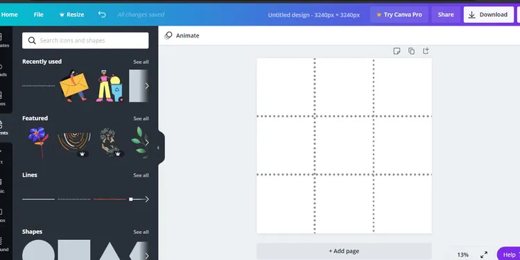 tambahkan element ke grid