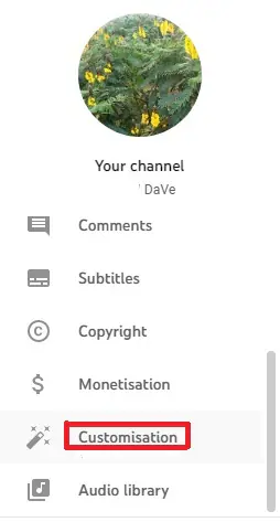 add featured channel customization