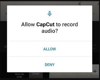allow voiceover capcut