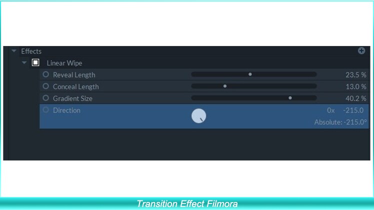 transition effect filmora