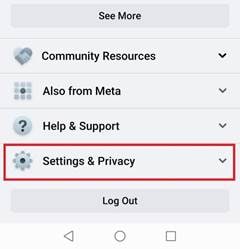 Go to “Settings & Privacy”