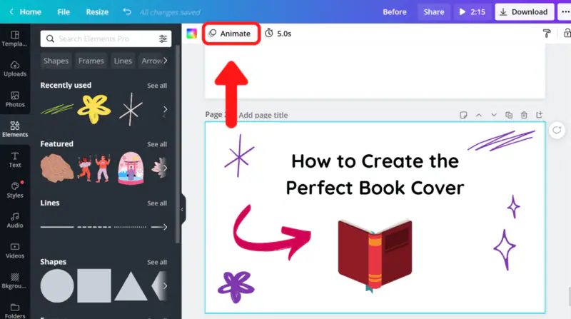 Create animation in Canva