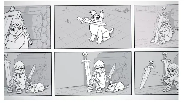 storyboard vidéo de dessin animé