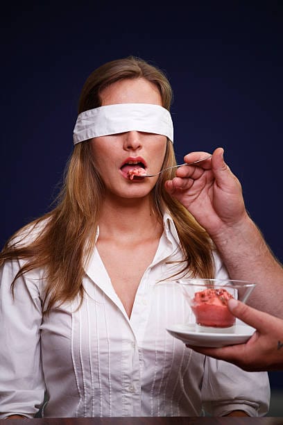 Blindfold Food Tasting