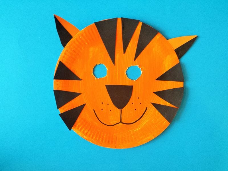 paper plate tiger