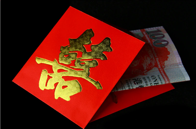 enveloppes chinoises en papier rouge