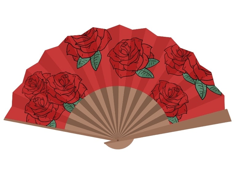painted hand fans for chinese new year