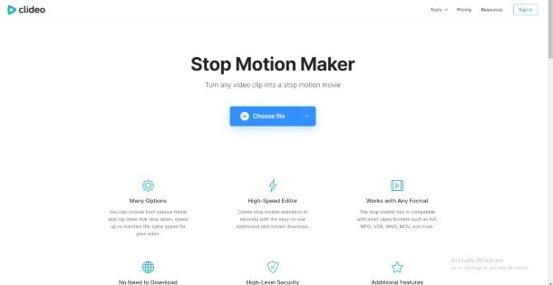 clideo stop motion maker