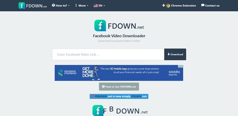 access the fdown tool