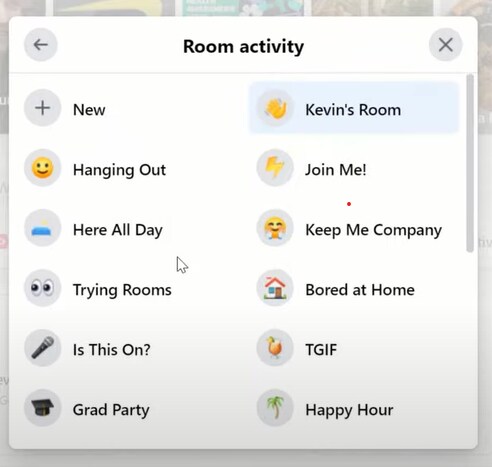 Room Activity List
