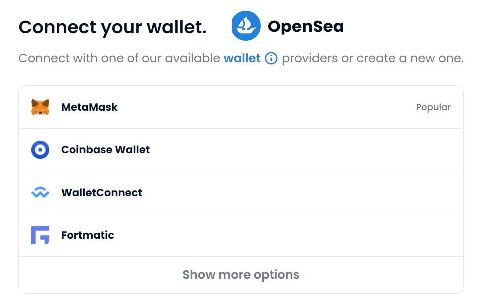 creating a wallet on opensea