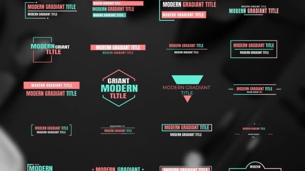 modern gradient title pack
