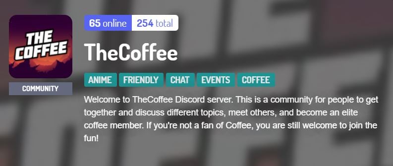 discord dating server coffee