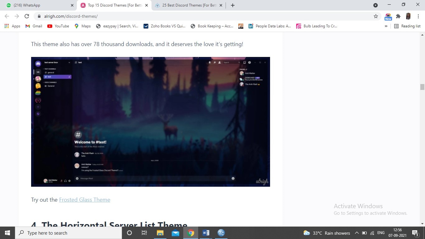 discord theme frosted glass