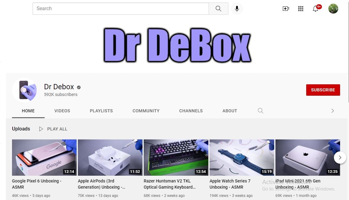 vidéo d'unboxing dr debox