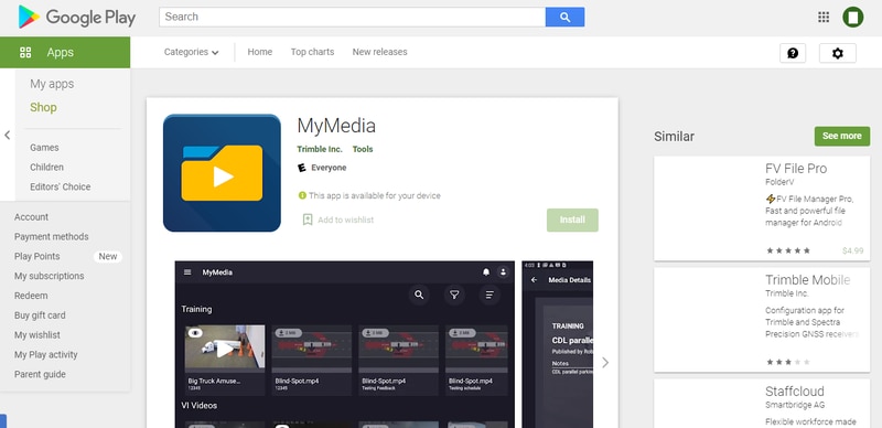 mymedia app download from play storel