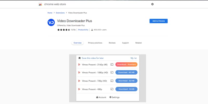 chrome extension for video downloader plus
