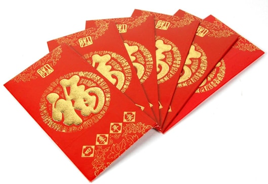 Lucky money; Envelopes containing money traditionally exchanged
