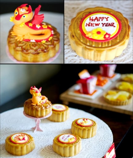 Food; Cakes with a dragon up top