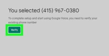 choose a Google voice number