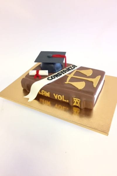 graduation cake law book
