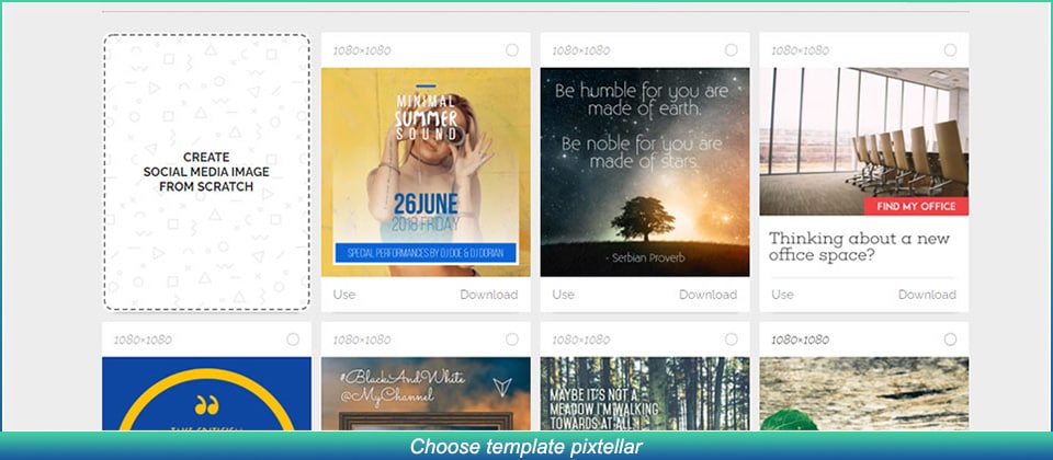 choose template pixtellar