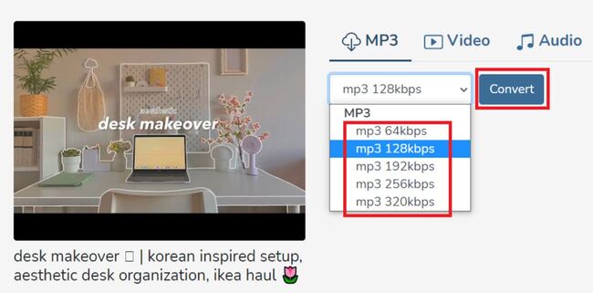 convert youtube to mp3 format