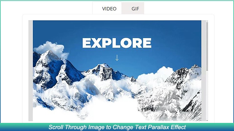 Scroll Through Image To Change Text Parallax Effect