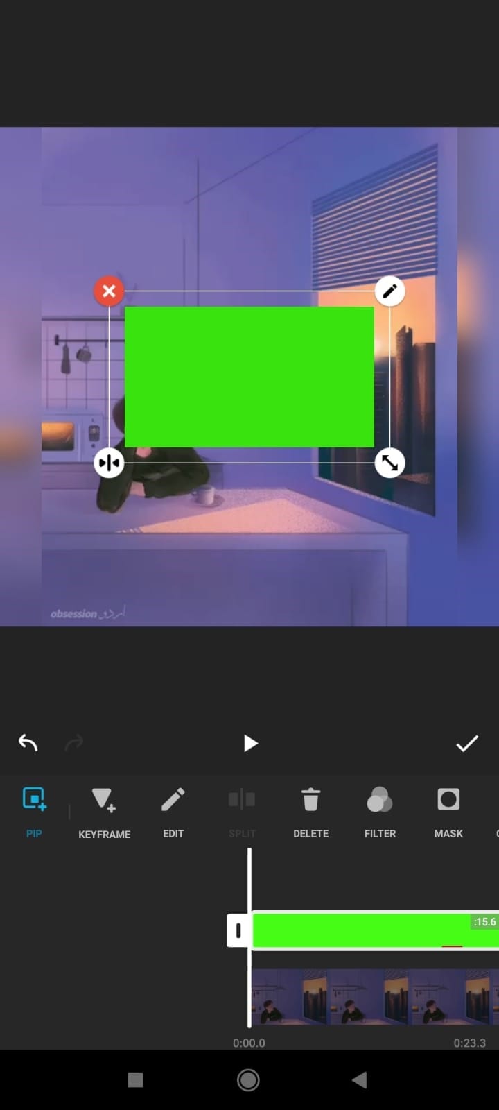 add green screen video