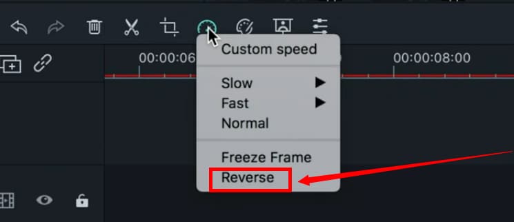 filmora reverse video