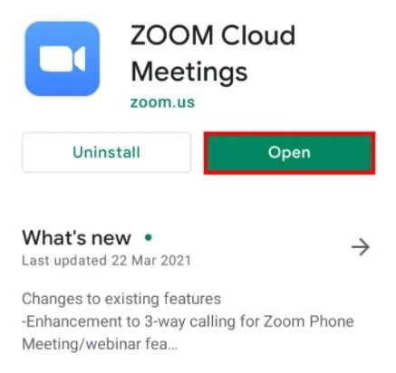 launch zoom app