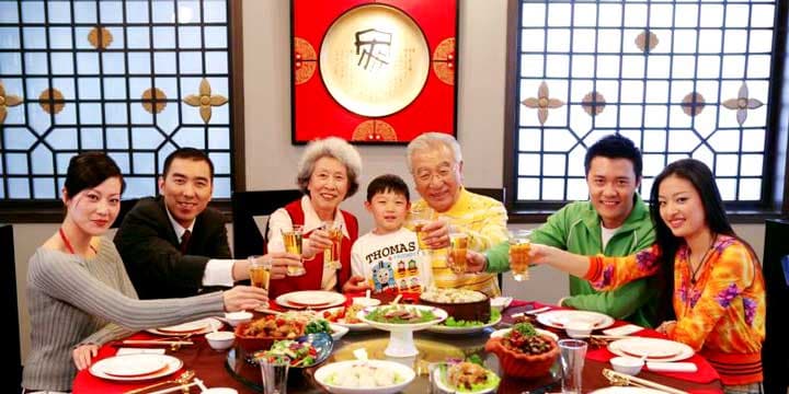 Family visits at Chinese New Year