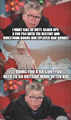 a Christmas story meme