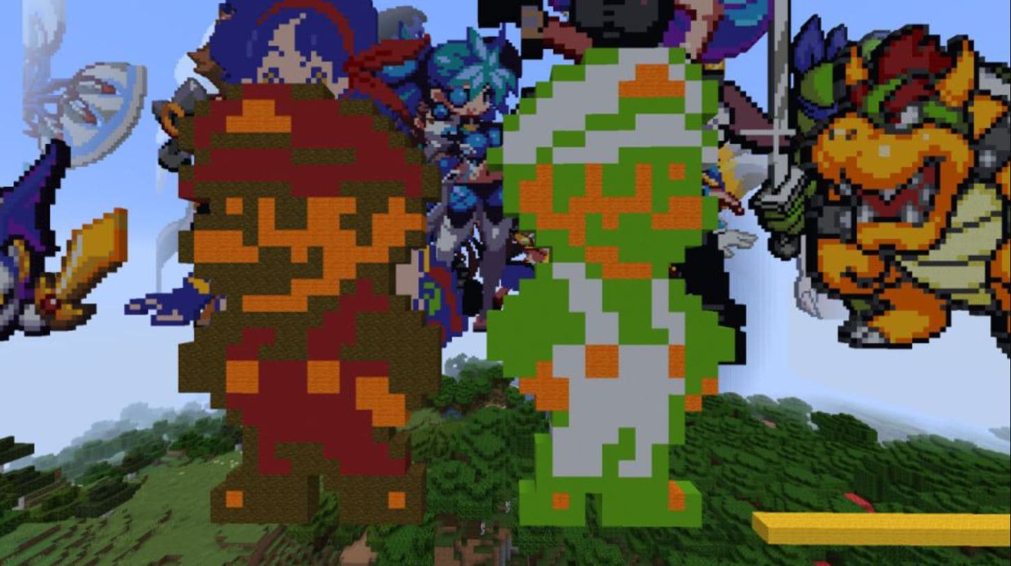 Plano de fundo de Pixel Art de Minecraft
