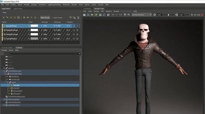 Conception de personnages du logiciel AutoDesk Maya