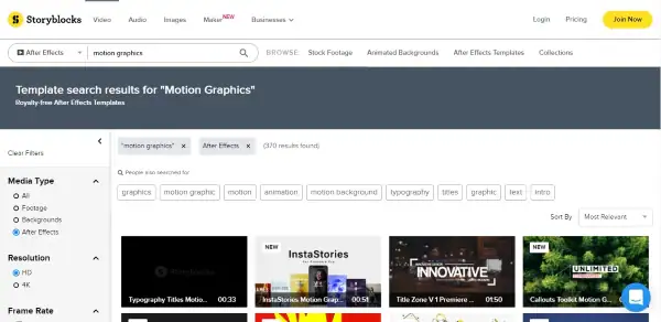 قوالب motion graphics بواسطة storyblocks