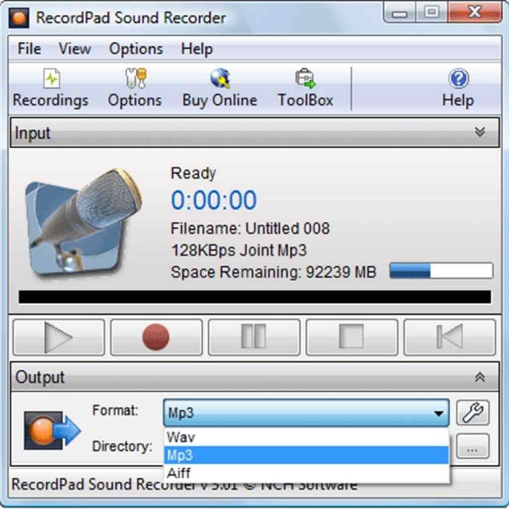 مسجل الصوت MP3 record pad