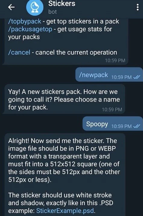 namai stiker telegram